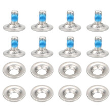 Snowboard Binding Screws Set 8 Pieces with Washers, Durable Mounting Screws for Ski Bindings, Compatible with All Snowboards