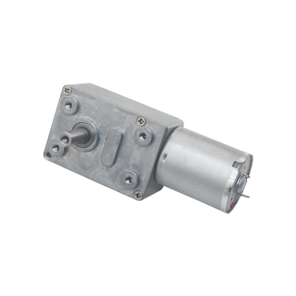 Turbine Speed Dc Gear Motor Jgy370, 6/12/24V High Torque Slow Rotating Dual Axis Worm Gear 6 Rpm 6V 6038364847935
