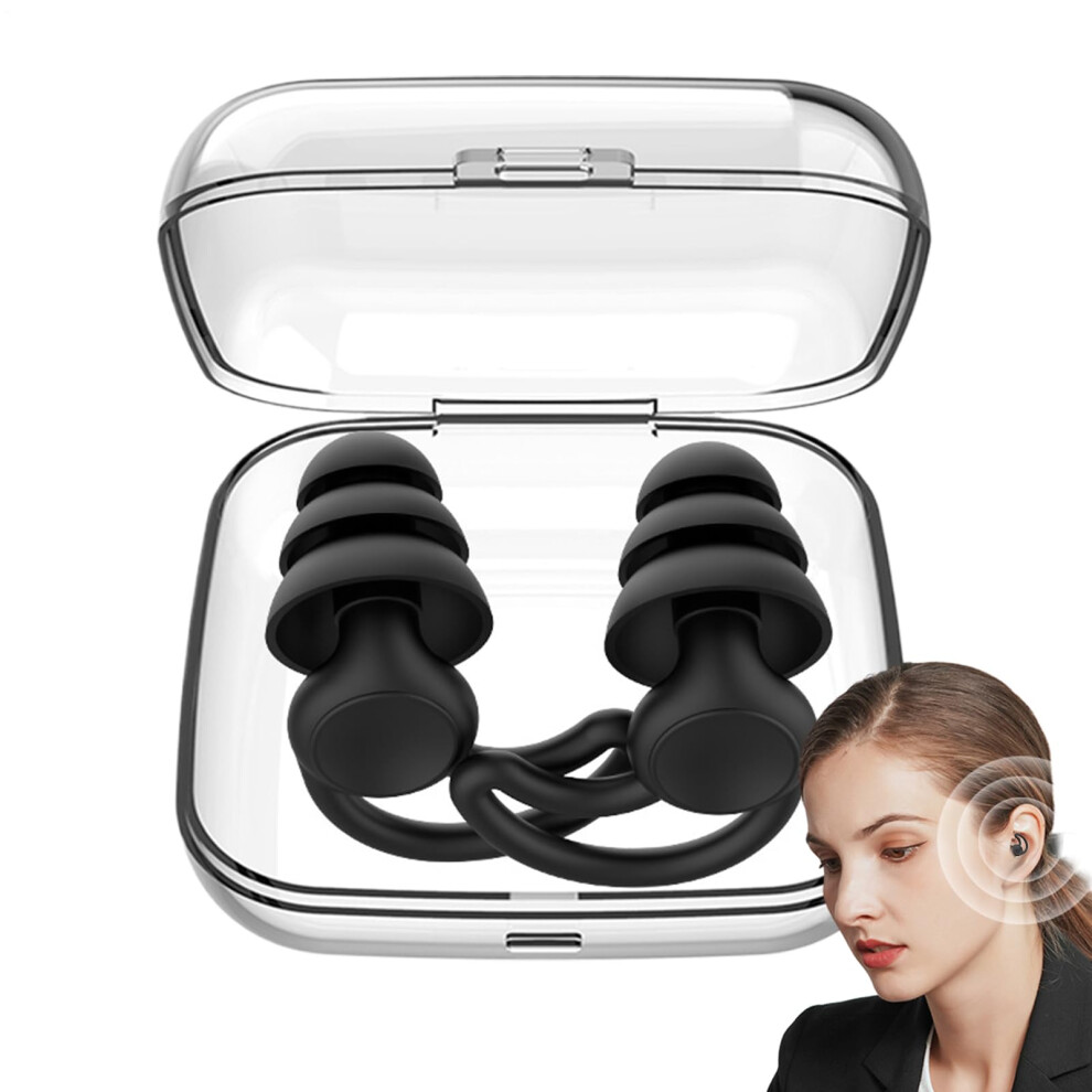 Noise Cancelling Ear Plugs for Sleeping â Soft Silicone Snoring Blocker with 28dB Reduction, Flexible Fit, Black