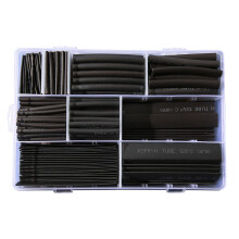 Heat Shrink Tubing Set 38 Inch, Rubber Heat Shrink Tubing, Flexible Electrical Insulation, 4 Sizes for Wire Protection