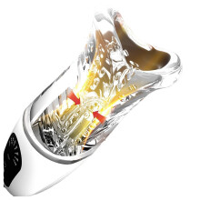 Electric Acorn Vibrator Pocket Pussy Sex Toy for Men with 5 Biting Functions and 8 Vibration Modes, Hands-Free Design