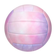 Size 5 Beach Volleyball for Indoor Outdoor Training, PVC Material, Pink and Purple Color