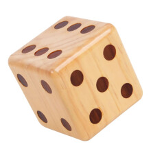 Wooden Cube Game Solid Wood Toy for Adults Home School Bar Pub Colorless or Painted Random Design