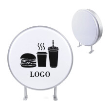LED Light Box Light Signs Double-Sided Round 60 cm Waterproof Advertising Sign Board for Restaurants Takeaways Shops