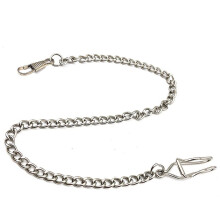 Vintage Pocket Watch Chain Silver Ceramic Durable Antique Style 14 inch for Men and Women