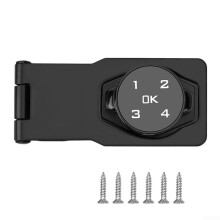 Zinc Alloy Cabinet Door Lock with Keyless Access System for Securing Personal Items - Black, Durable Design