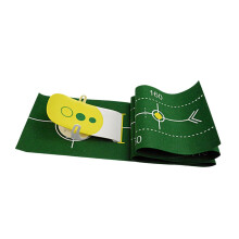 Golf Putting Mat - Indoor Outdoor Adjustable Slope Training Aid, Improve Golf Skills, Durable Material, Portable Design