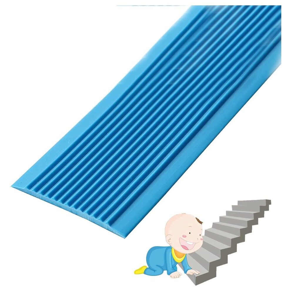 Treppenkantenprofil Kantenschutz Selbstklebend 1.6m Rutschfest Wasserdicht Blau Easy Install