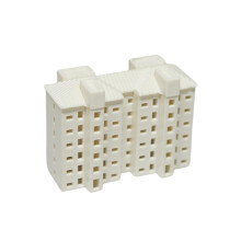 Realistic Apartment Building Model Unpainted 1/800 Scale Miniature Landscape Design Solid Structure Indoor Decor