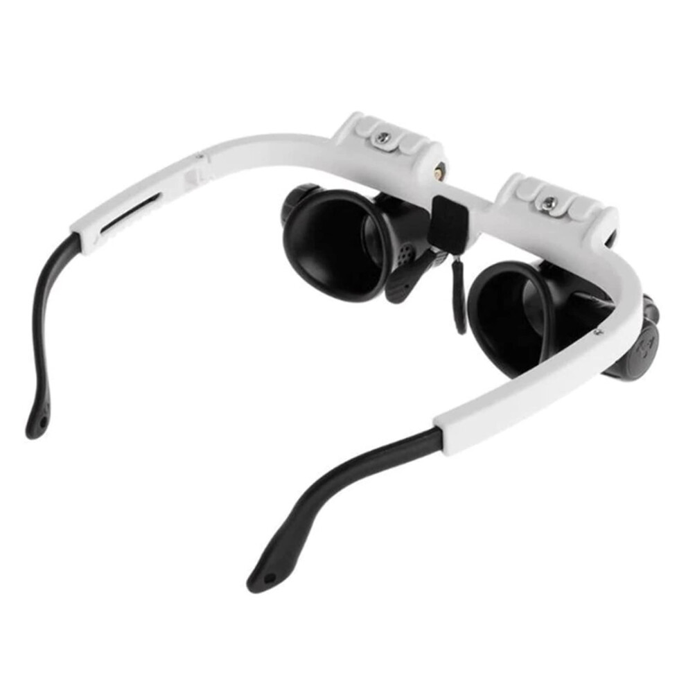LED Magnifying Glass Lamp 8X with Adjustable Brightness, Flexible Arm, and Durable Design for Reading and Crafting