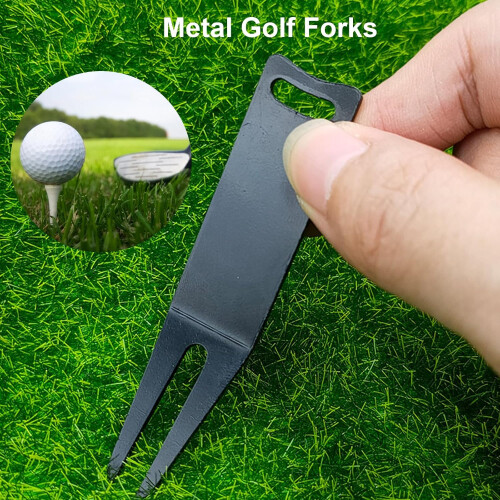 Golf Course Pitch Fork Repair Tool Set - 8 Pieces, Durable Golf Course Marking Tools, Lightweight Metal Design 1