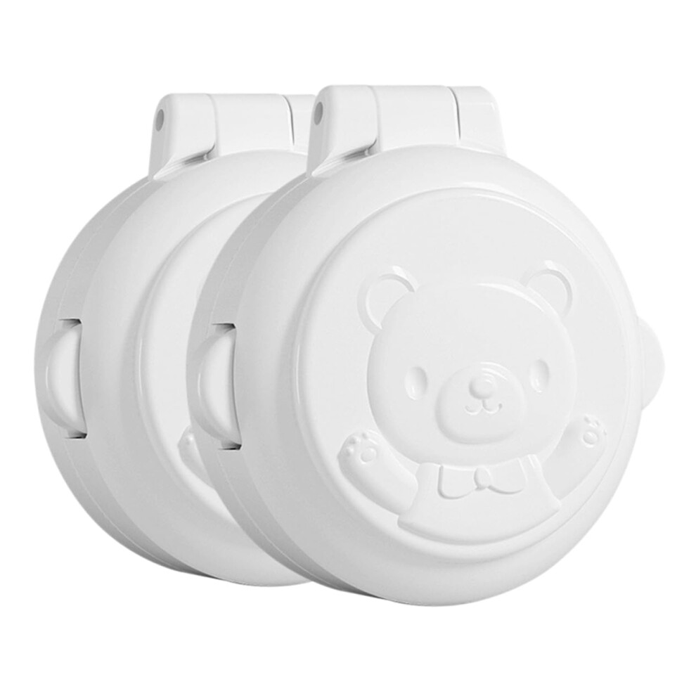 Electric Switch Safety Lock 2 Pack Childproof Button Covers White ABS Material Security Locks for Baby Proofing