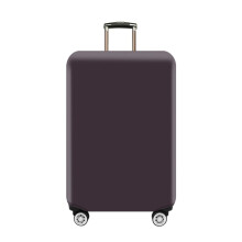 Elastic Travel Suitcase Protective Cover for Zippered Luggage, Washable Dark Brown Size S, Durable Stretch Material