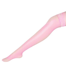 Sexy Lingerie Women's Breathable Mesh Lace High Thigh Fishnet Stockings in Rosa, One Size Fits Most