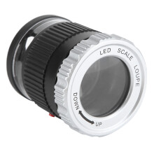 TH‑9006B Metalllupe mit LED, 30X, 28 mm, tragbar – Hochpräzises Skalenmesser