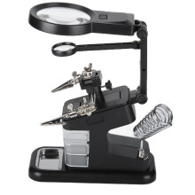 TH‑7026 Desktop-Lupe mit 10 LED-Lichtern, 3X/4,5X/25X, 75 mm