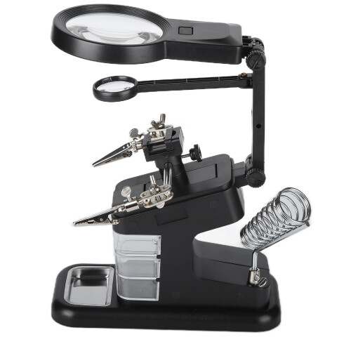 TH‑7026 Desktop-Lupe mit 10 LED-Lichtern, 3X/4,5X/25X, 75 mm