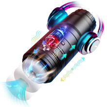 Electric Masturbator Cup with 7 Rotating Vibration Modes, 42C Heating, 3D Vagina Design for Men Solo Use
