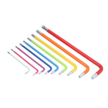 Mehrfarbiges Chrom-Vanadium-Stahl-Stern-Sechskant-Schlüssel-Set T10‑T50 mit Langarm