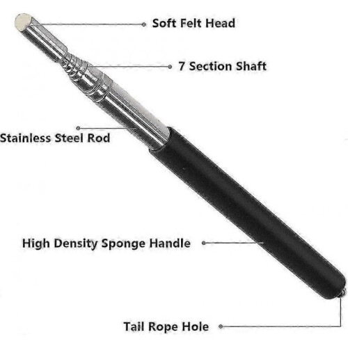 Telescopic Pointer Stick with Hand Lanyard, Teacher Pointer for Classroom, Presentation Pointers for Teachers, Hand Pointer Extendable Pointer Stick R 1