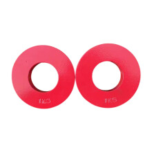 2 Pieces 1 Kg Barbell Fractional Weight Plates for Home Gym Training Red Comfortable Use Fitness Equipment