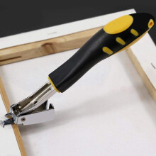 Staple Puller Tool with Metal Construction, Rubber Handles, and Nail Removal Function for Easy Staple Removal
