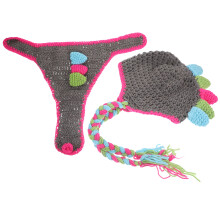 Grey Baby Outfits Knit Set Perfect for Newborn Photography Props