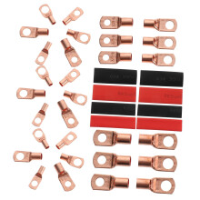 Heat Shrink Tubing for Battery Cable Connectors, Copper Cable Shoes, Ring Terminal Set, Electrical Installation Accessories