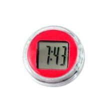 (Red) Waterproof Mini Motorcycle Bike Sticky Digital Display Clock Watch Office Decor BoSaiDq