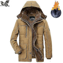 (L, dark blue) Winter Jacket Men Size - Camel