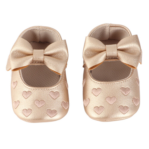 1 Pair Baby Girl Heart Shaped Embroidery Pattern 1