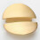 4-Pack Solid Zinc Alloy Half Moon Cabinet Pulls, Gold Drawer Dresser Handles Kitchen Hardware 64Mm 5