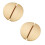 4-Pack Solid Zinc Alloy Half Moon Cabinet Pulls, Gold Drawer Dresser Handles Kitchen Hardware 64Mm 3