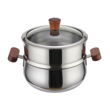 Stainless Steel Steamer Pot, 2L Induction-Compatible Cooking Pot, Soup Pot with Lid, Stielkasserolle 1.6L