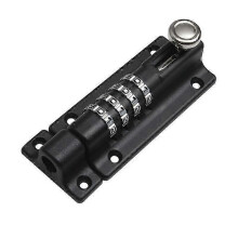 Combination Lock Hasp, Code Door Lock, Waterproof 4 Digit Combination Lock with Screws, Blackz