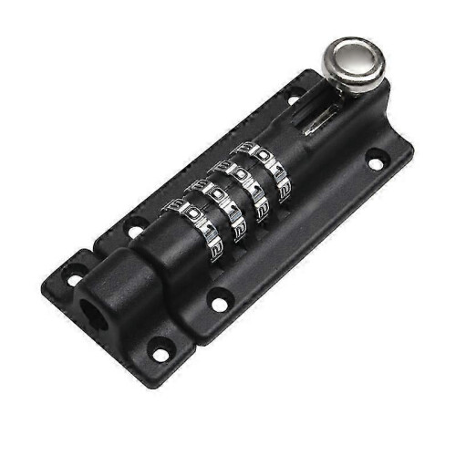 Combination Lock Hasp, Code Door Lock, Waterproof 4 Digit Combination Lock with Screws, Blackz
