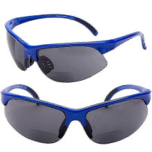(Blue-Blue, 1.5) 2 Pair Of Unisex Bifocal Sport Wrap Sunglasses - Outdoor Reading Sunglasses - Black/high Definition Amber - 3.00z