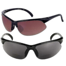 (Black-High Definition Amber, 3) 2 Pair Of Unisex Bifocal Sport Wrap Sunglasses - Outdoor Reading Sunglasses - Black/high Definition Amber - 3.00z
