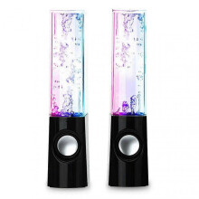 (Black) Wireless Dancing Water Speaker Led Light Fountain Speaker Home Party