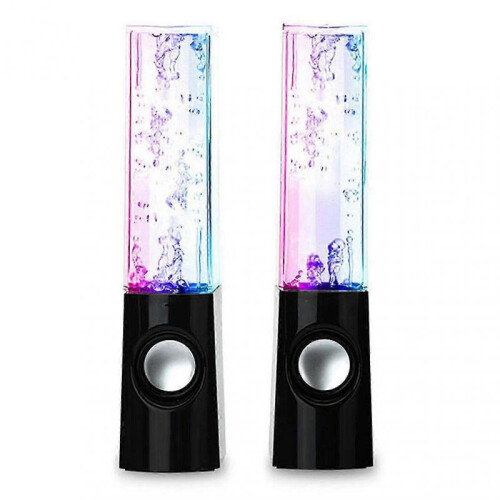 (Black) Wireless Dancing Water Speaker Led Light Fountain Speaker Home Party