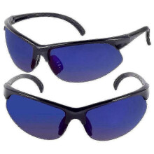 (Open Road Blue, 2.5) 2 Pair Of Unisex Bifocal Sport Wrap Sunglasses - Outdoor Reading Sunglasses - Black/high Definition Amber - 3.00z