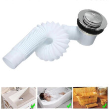 1 Pc White Bathroom Bathtub Brass Bath Filter Waste Finished Drainer Up Drain Shower Room Basin Sink Waste Drain