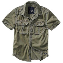 (Xl, Olive) Vintage Shortsleeve Shirt