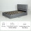 Homcom HOMCOM Upholstered Ottoman Bed, 5ft King Storage Bed Frame, Grey 2