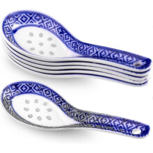 6pcs Chinese Soup Spoons, Ceramic Asian Soup Spoons for Ramen Pho Wonton Dumpling Noodles