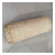 Natural Rattan Fabric Roll for DIY Furniture 28-40 Inches Hexagon Weave Tubular Rattan Material 45cm x 100cm