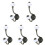 Retro Ceramic Coat Hooks, Pack Of 5 Pal Hooks 1