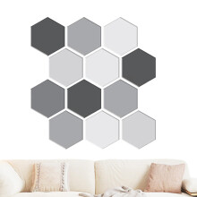 Tile Stickers for Kitchen Wall - 10 Sheets 3D Hexagon Peel and Stick Tile 11.8 x 11.8 cm for Laundry Room and Bathroom Decor