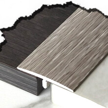 T-Shape Floor Transition Strips, Hazy Grey Wood Grain Edge Protection Strip, 35"x1.5" for Self-Adhesive Carpet/Floor Seams
