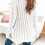 (M,Pink)Women's Long Sleeve Cable Knit Cardigan With Pocket Casual Coat Solid Color 3